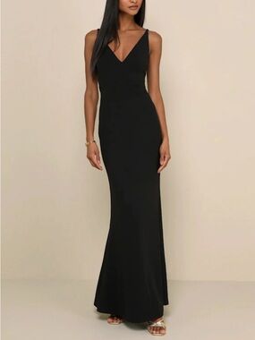 Lulu's Melora Black Sleeveless Maxi Dress